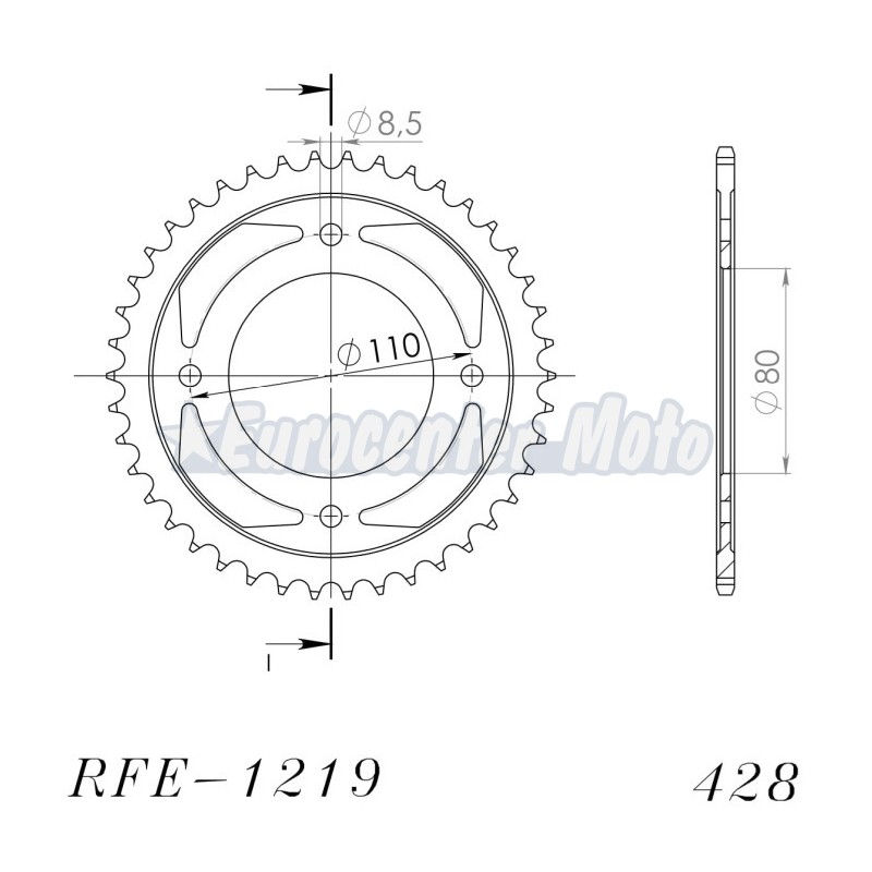 Corona Supersprox Honda CB 125 F y CBF 125 varios años