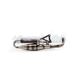 Escape Yasuni Carrera 16 motores Minarelli Horizontal. Cola negro.