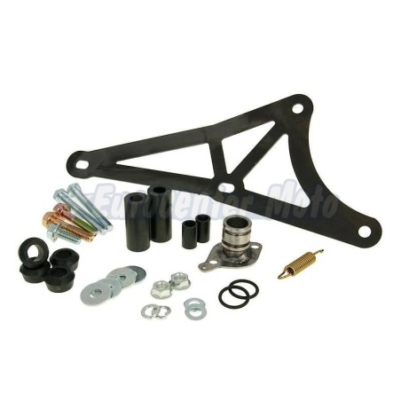 Kit soporte y tornillería escape Yasuni R Piaggio TUB420