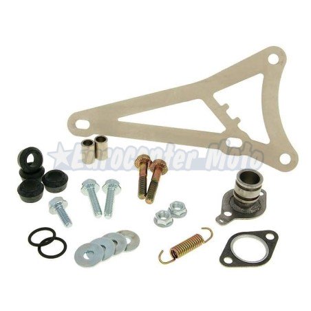 Kit soporte y tornillería escape Yasuni R Minarelli Horizontal TUB902