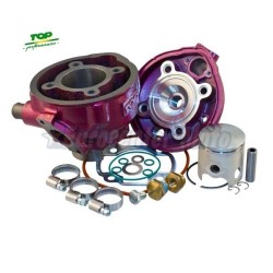 Kit cilindro Minarelli Horizontal LC Top Racing (Rosa) Due Plus 70cc D.47 Agua
