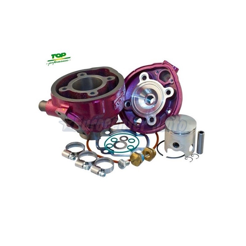 Kit cilindro Minarelli Horizontal LC Top Racing (Rosa) Due Plus 70cc D.47 Agua