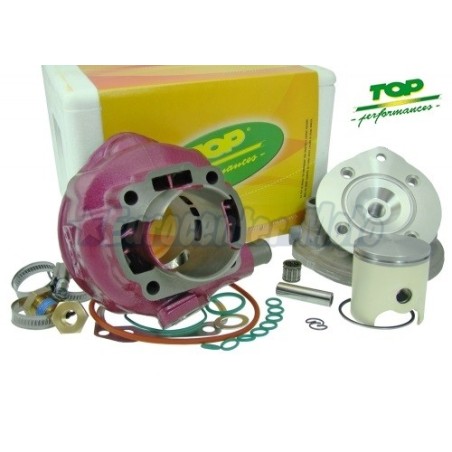 Kit cilindro Minarelli Horizontal LC Top Racing (Rosa) Culata culatín Due Plus 70cc D.47 Agua