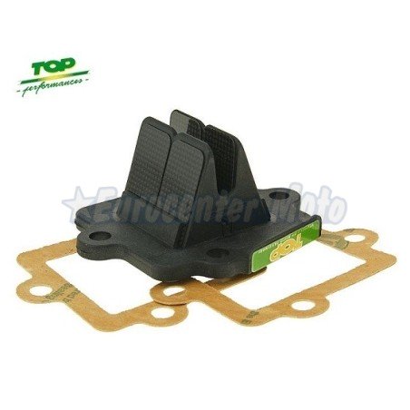 Caja laminas 8 petalos carbono Top TPR espesor 0,30mm Minarelli/Yamaha Horizontal