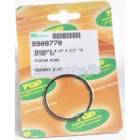 Segmento pistón cilindros Top Racing Minarelli/Yamaha D.47mm. Pistón Top 9910550 y 9908800