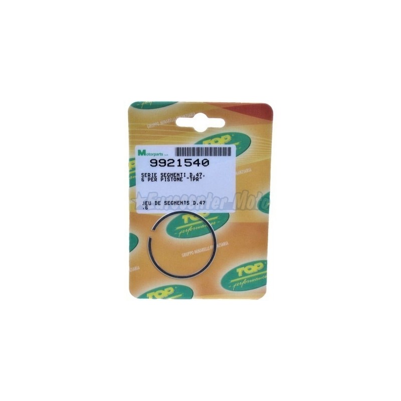 Segmento pistón cilindros Top TPR y TPR 2 Aluminio Piaggio y Minarelli D.47,6mm.