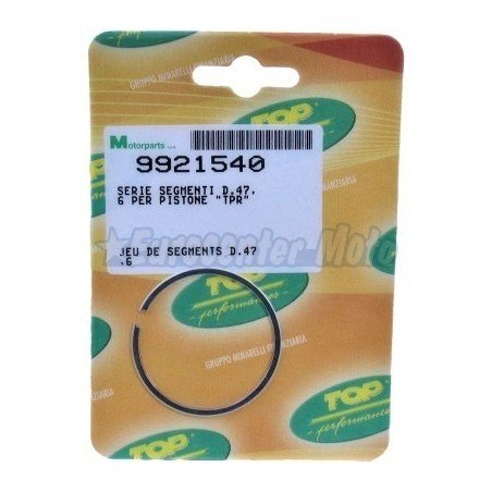 Segmento pistón cilindros Top TPR y TPR 2 Aluminio Piaggio y Minarelli D.47,6mm.