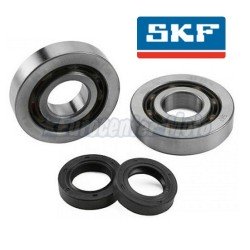 Kit cojinetes y retenes cigüeñal motores Piaggio 50cc 2T. SKF