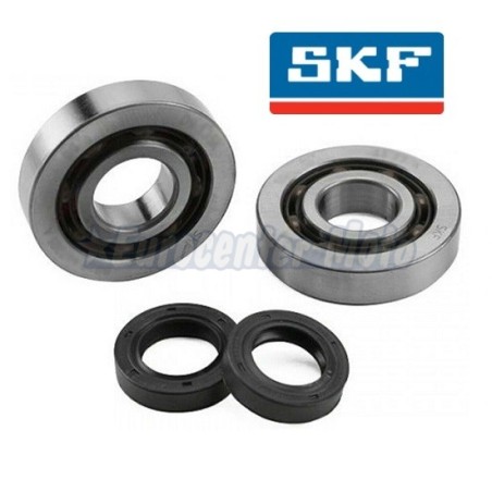 Kit cojinetes y retenes cigüeñal motores Piaggio 50cc 2T. SKF