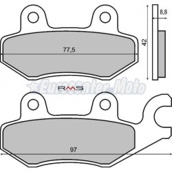 Pastillas de freno orgánicas Kymco Agility City 125 Euro 4, Dink 125, Grand Dink…