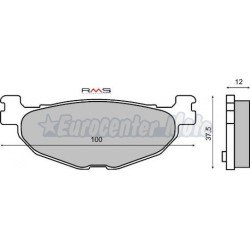 Pastillas de freno orgánicas Yamaha Majesty 400, T-Max 500 Traseras…