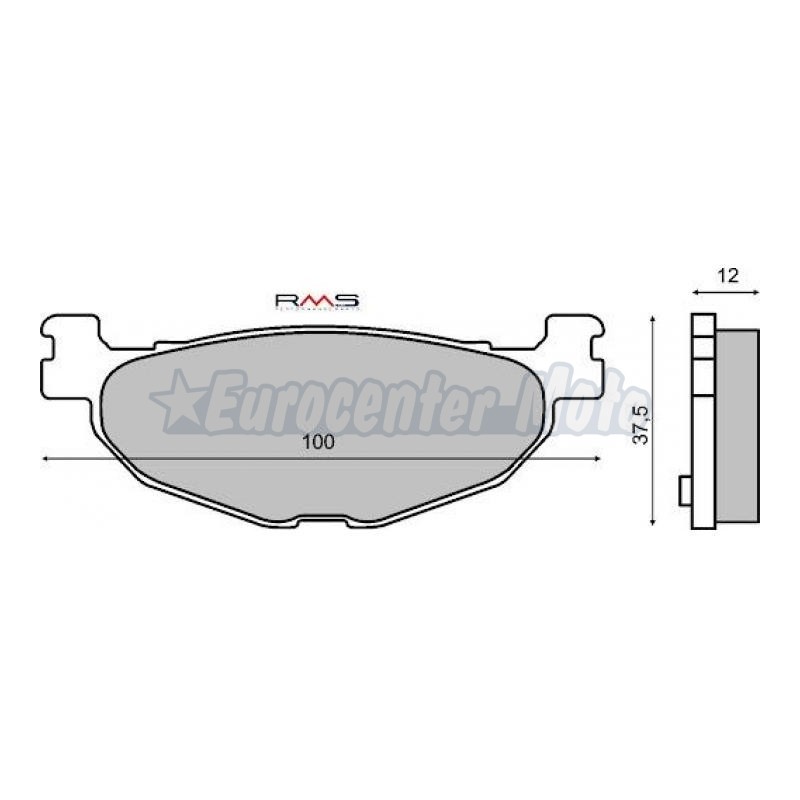 Pastillas de freno orgánicas Yamaha Majesty 400, T-Max 500 Traseras…