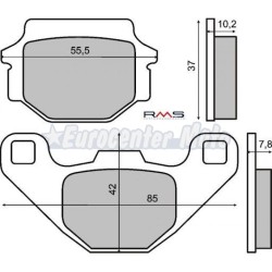 Pastillas de freno orgánicas Kymco Agility City 125 Euro 3 traseras y varios modelos