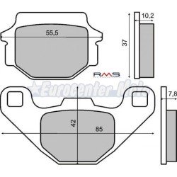 Pastillas de freno orgánicas Kymco Agility City 125 Euro 3 traseras y varios modelos