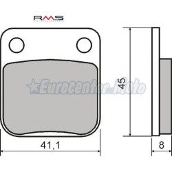 Pastillas de freno orgánicas Daelim NS, S1. S2, Honda y Peugeot varios modelos