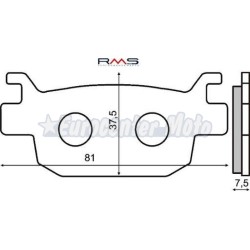 Pastillas de freno sinterizadas Honda SH 300 traseras, SH 125 ie, Forza 250-300…