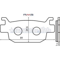 Pastillas de freno sinterizadas Honda SH 300 traseras, SH 125 ie, Forza 250-300…