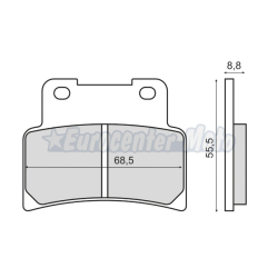 Pastillas de freno orgánicas Kymco Xciting 400 Euro 3-4, Aprilia Shiver, Mana…