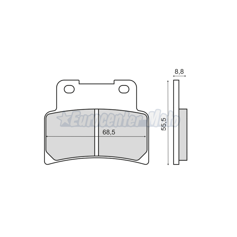 Pastillas de freno orgánicas Kymco Xciting 400 Euro 3-4, Aprilia Shiver, Mana…