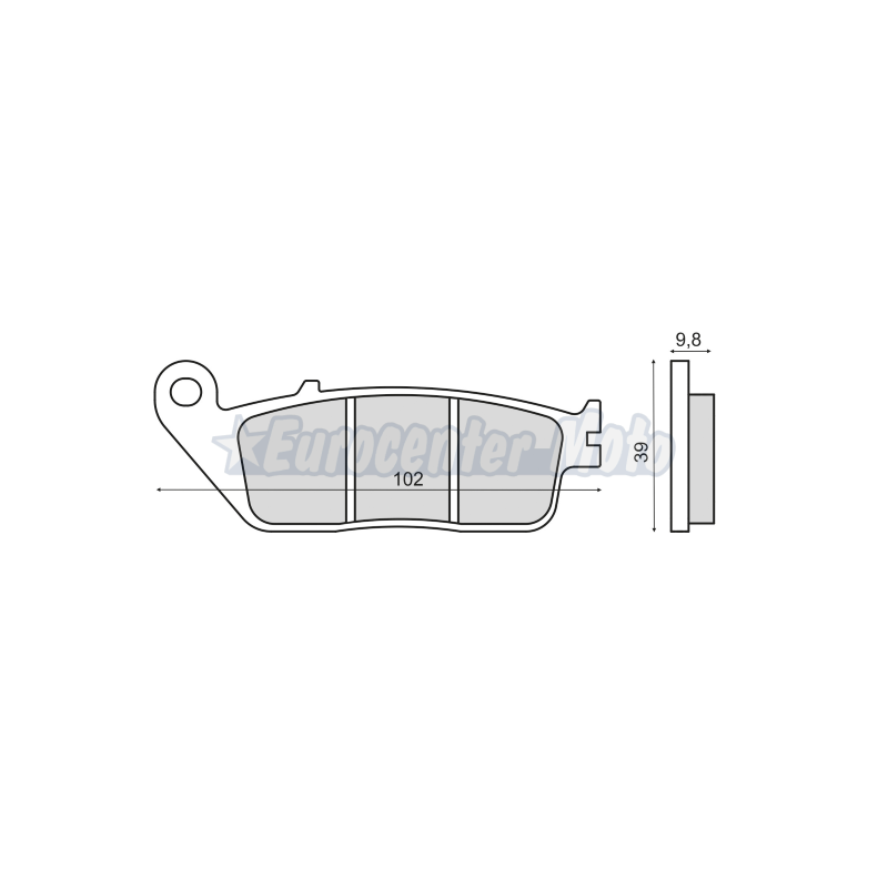 Pastillas de freno orgánicas Kymco Xciting 400i traseras desde 2012