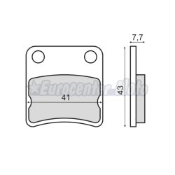 Pastillas de freno orgánicas Daelim E-Five, S-Five, Message…