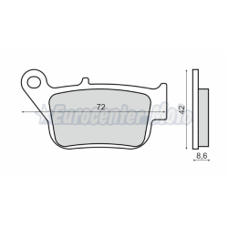 Pastillas de freno orgánicas Yamaha X-Max 125/250 traseras varios modelos