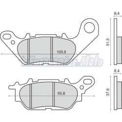 Pastillas de freno orgánicas Yamaha X-Max 125/300, N-Max, Vity 125, YBR 125…