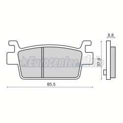 Pastillas de freno sinterizadas Kymco AK 550 traseras