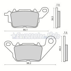 Pastillas de freno orgánicas Yamaha N-Max 125 delanteras