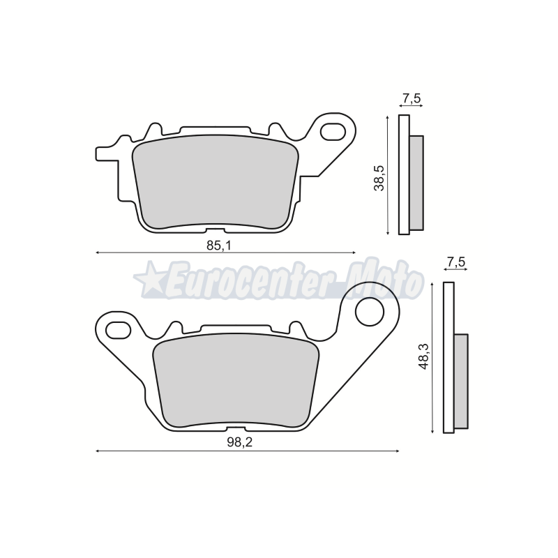 Pastillas de freno orgánicas Yamaha N-Max 125 delanteras