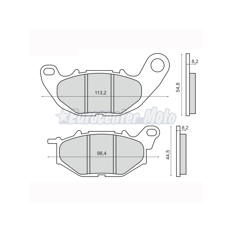 Pastillas de freno orgánicas delanteras Yamaha X-Max 300, MT-03…