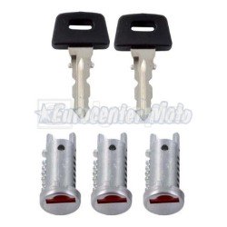 Llave contacto, guantera y asiento 3 bombines finos Vespa PX 125/150/200, T5, TX, Cosa...