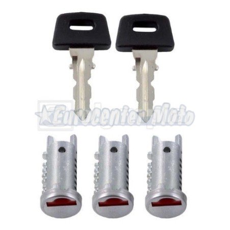 Llave contacto, guantera y asiento 3 bombines finos Vespa PX 125/150/200, T5, TX, Cosa...