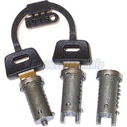 Llave contacto, guantera y asiento 3 bombines finos Piaggio Zip antigua hasta el 2000