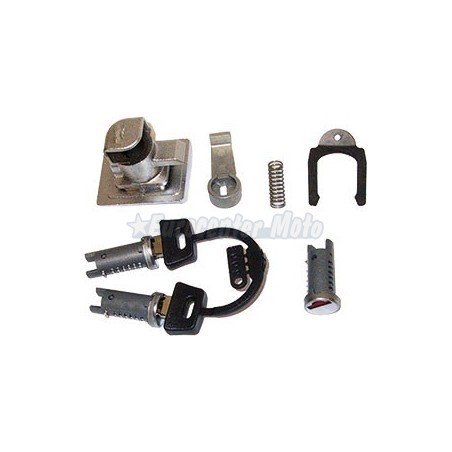 Kit Cerradura contacto, guantera y asiento Vespa PX 125/150/200 Iris, TX, T5, PK...Cromada