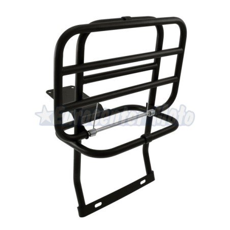 Portaequipajes trasero negro con cepo Vespa PX125/150/200, Iris, DN, DS, CL y LML