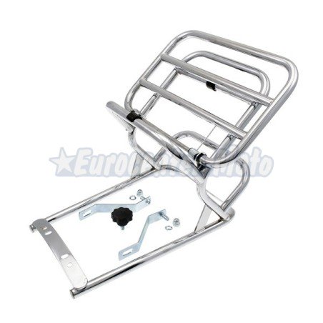 Portaequipajes trasero cromado con cepo Vespa Primaver, Super, Special...