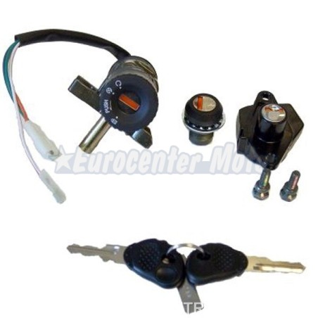 Kit cerradura contacto, sillín y guantera Aprilia SR 50 R Factory de 2004 a 2008