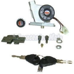 Kit cerradura contacto, sillín y guantera Derbi Atlantis 50 2T hasta 2005 y Atlantis 100