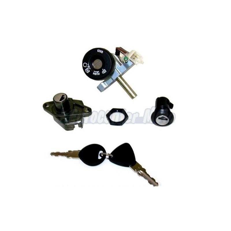 Kit cerradura contacto, sillín y guantera Malaguti F15 Firefox 50, F18 Warrior 125-150