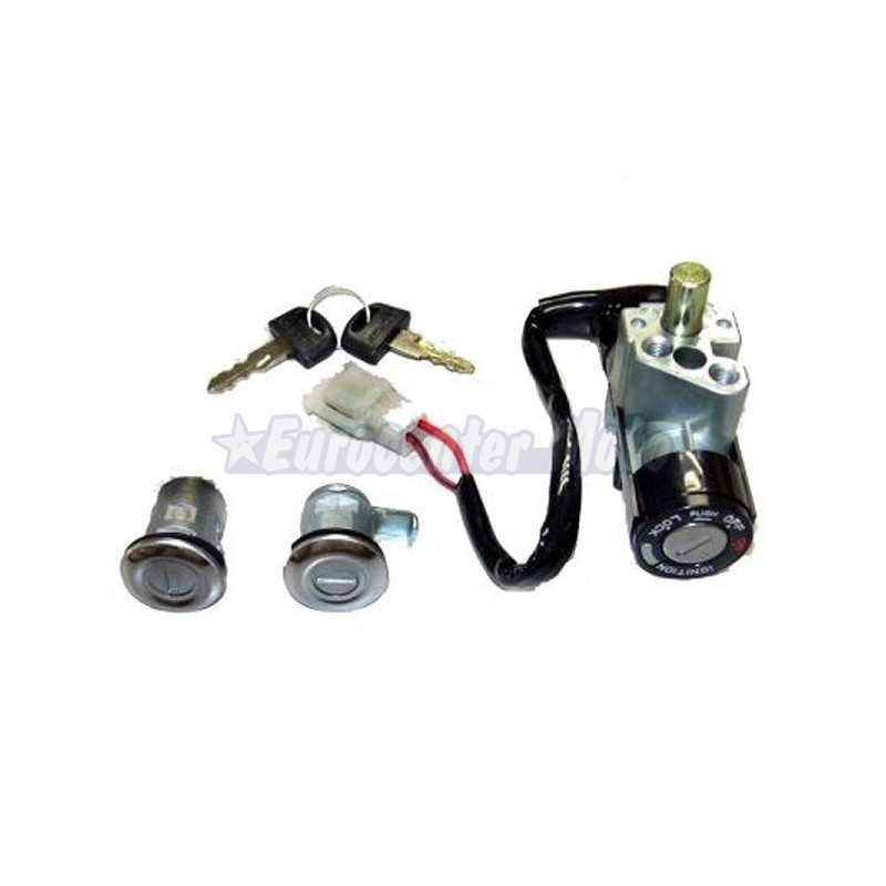 Kit cerradura contacto, sillín y guantera Honda SH 50 Scoopy del 96 al 2002 y SH Scoopy 100