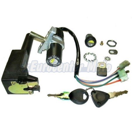 Kit cerradura contacto, sillín y guantera Aprilia SR 50 LC del 99 al 2000 y Rally 50