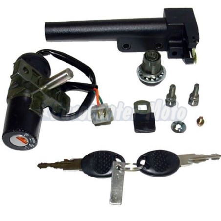 Kit cerradura contacto, sillín y guantera Aprilia SR 50 Motor Piaggio inyección (Ditech, Street, SR ie…)