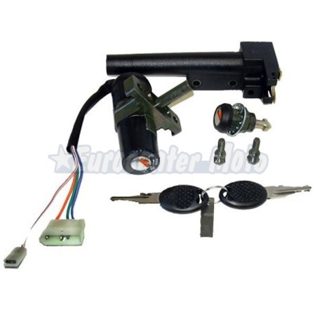 Kit cerradura contacto, sillín y guantera Aprilia Scarabeo 2T DD y Scarabeo Street 50 hasta 2009