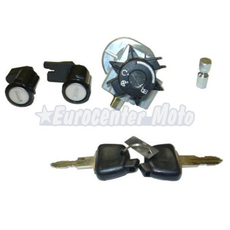 Kit cerradura contacto, sillín y guantera Peugeot Elyseo 50-100-125 y Elystar 50-125