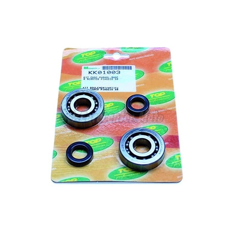Kit cojinetes y retenes cigüeñal Top motores Piaggio scooter 50 2T