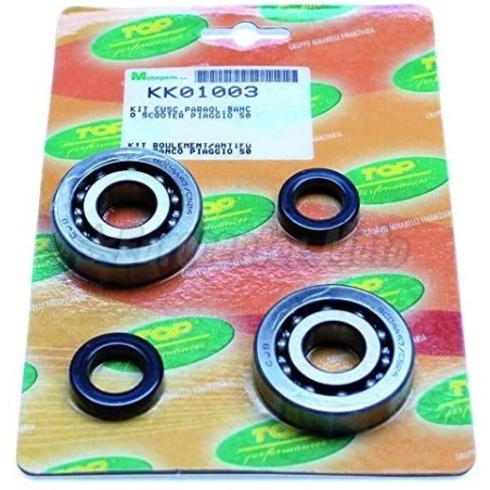 Kit cojinetes y retenes cigüeñal Top motores Piaggio scooter 50 2T