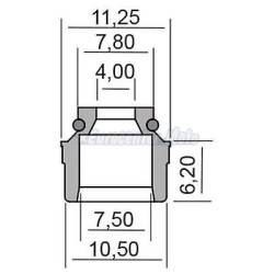 Retén válvula motores Piaggio 4 Tiempos varios modelos