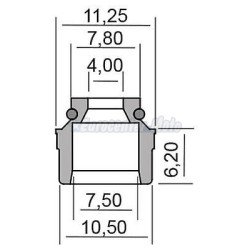 Retén válvula motores Piaggio 4 Tiempos varios modelos