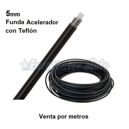 Funda cable acelerador con teflón. 1 metro
